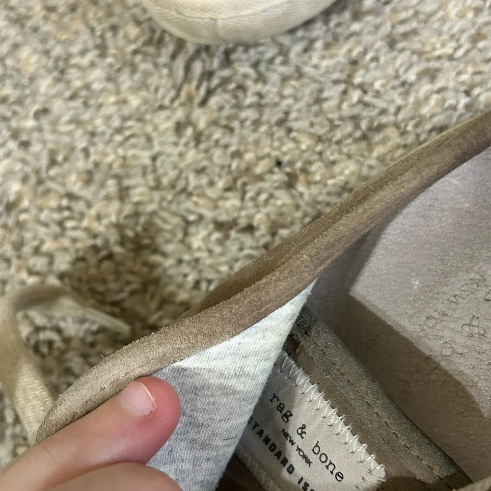 Rag & Bone Standard Issue Sneaker Shoes Gray Suede Lace Up Low Top Size 39.5 9.5